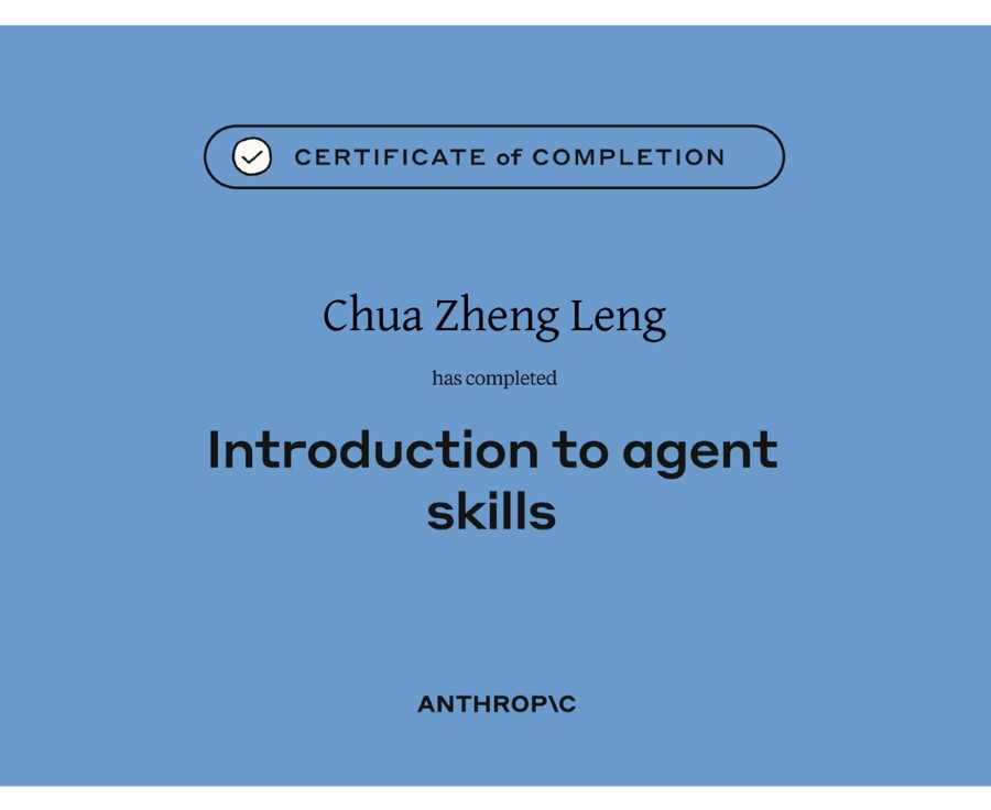 Introduction to Agent Skills 证书 · Anthropic